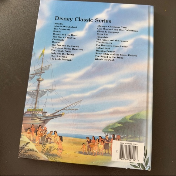 Disney's Pocahontas Hardcover Book Vintage Princess Mouse Works 90s 1990s - Picture 5 of 13